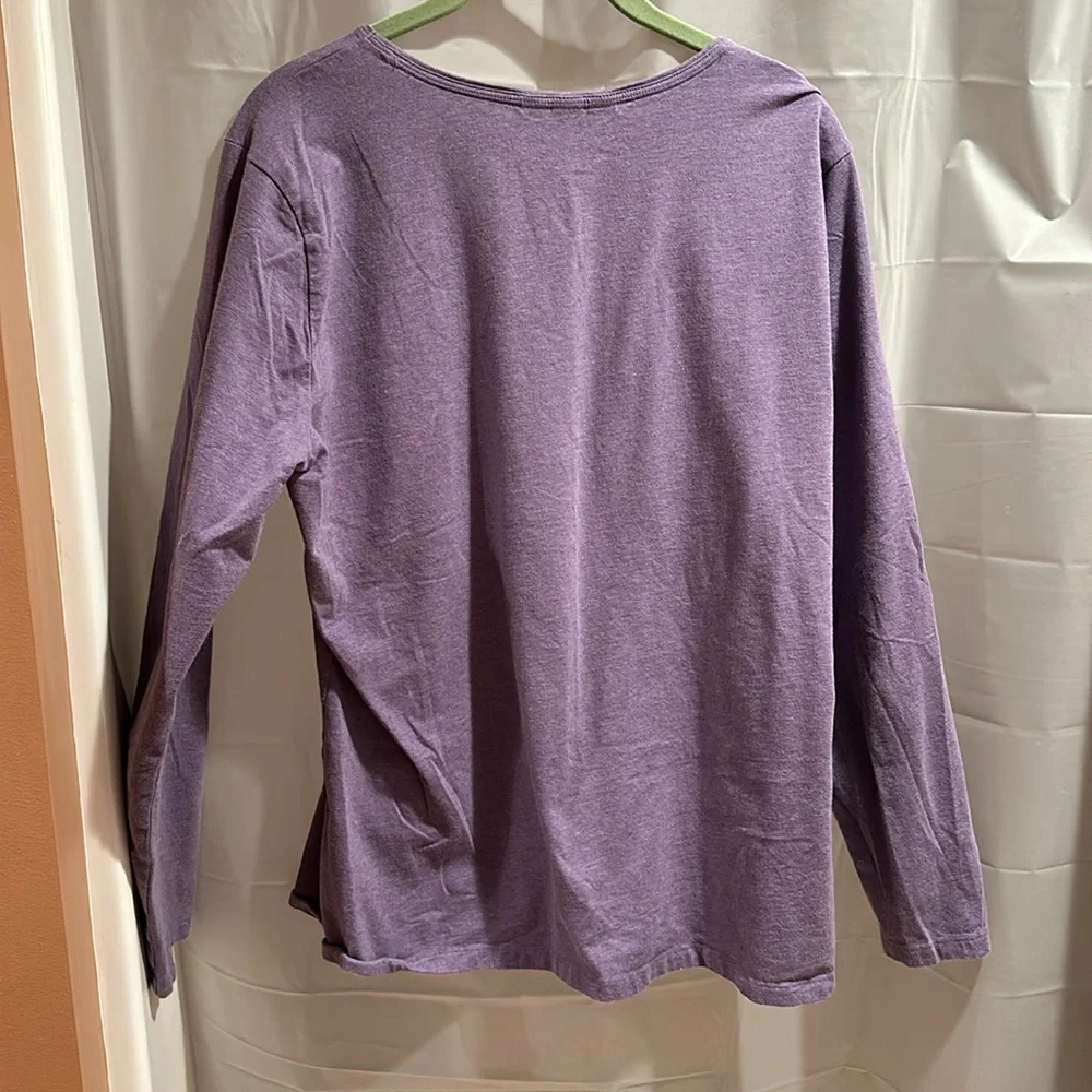 Christopher And Banks Light Purple Long Sleeved Round Neck T-shirt Size XL